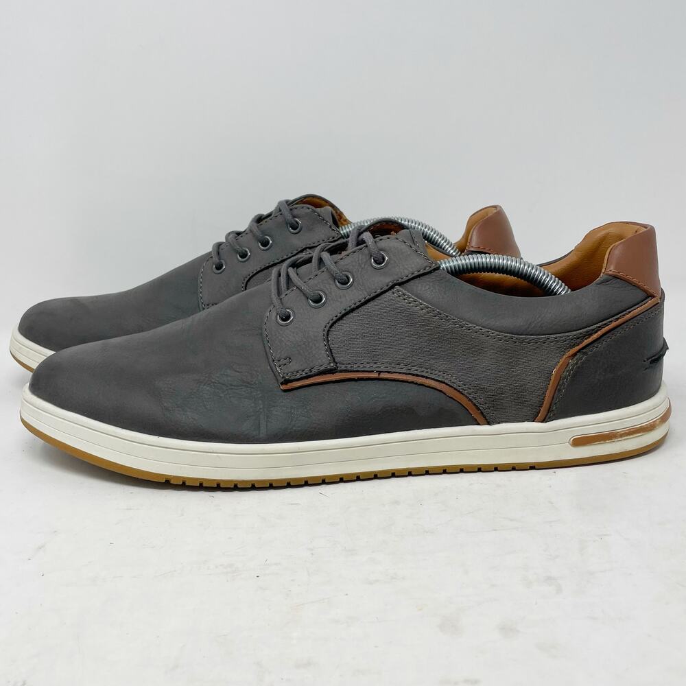 Steve Madden Grey Jalen Leather Sneakers Mens Size 13 *READ*